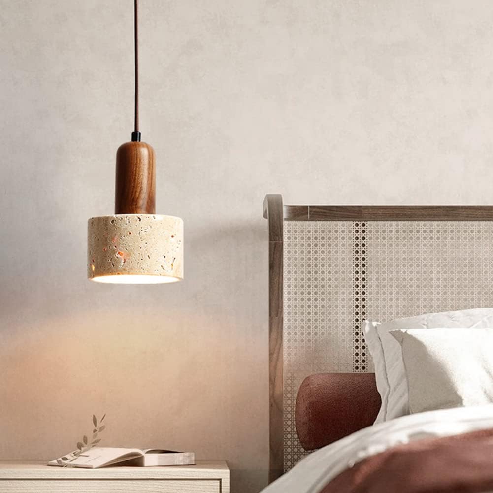 Twilight Cylinder - Travertine Pendant Lamp