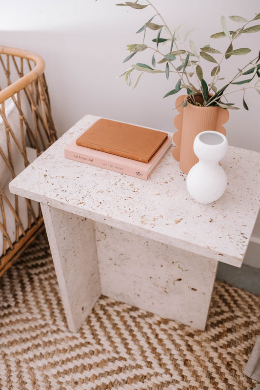 Forma - Travertine Side Table Set