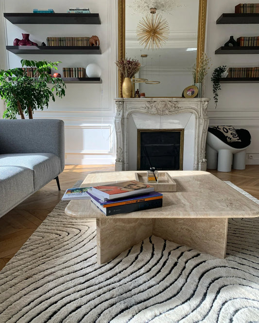 Travertine Stone Coffee Table