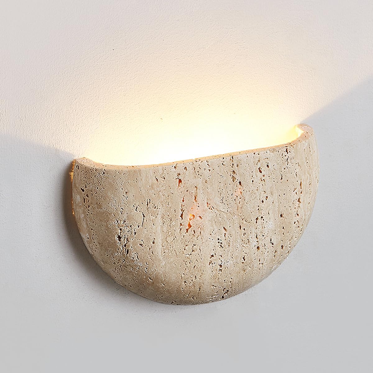 Arc Travertine Wall Lamp