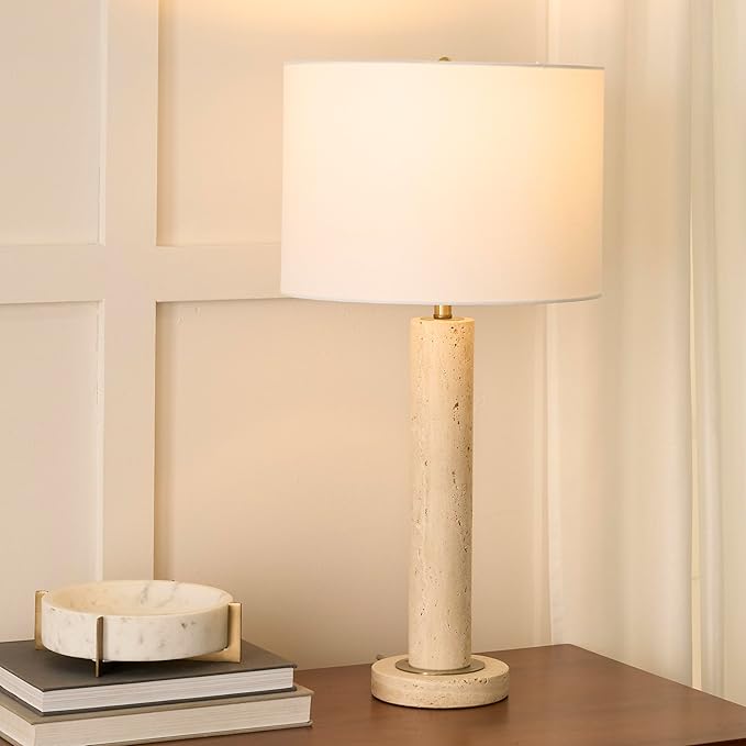Pillar Travertine Lamp
