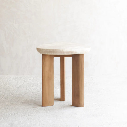 Dune Travertine Side Table (Set of 2)